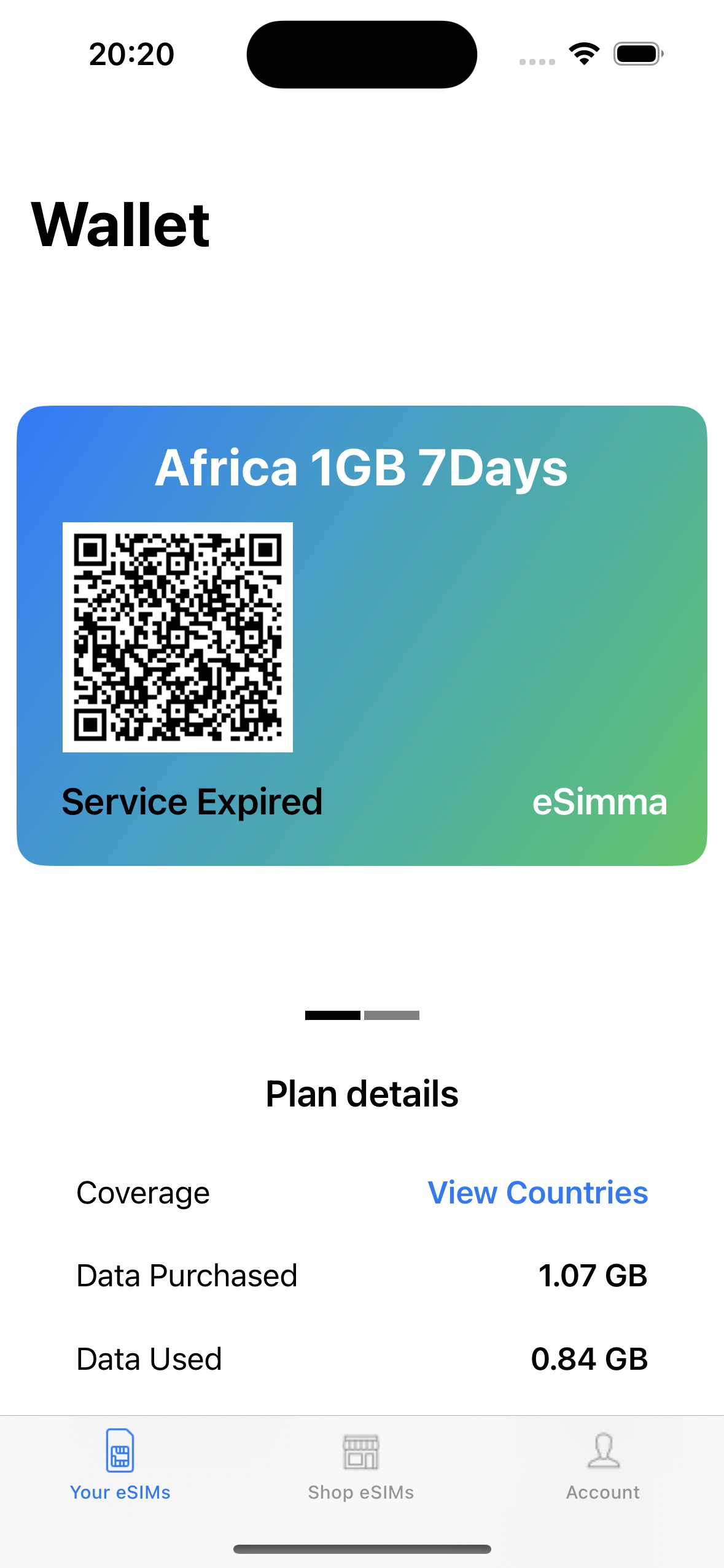 Your plans page